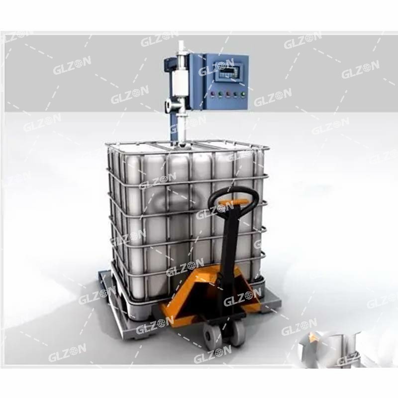 常用常压灌装机_1000L-IBC吨桶墨水清洗剂灌装机智能化灌装设备