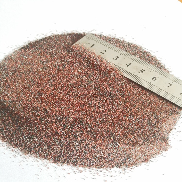 石榴石厂家驰霖供应 喷砂除锈用石榴砂磨料 多种型号 红色石榴石图片