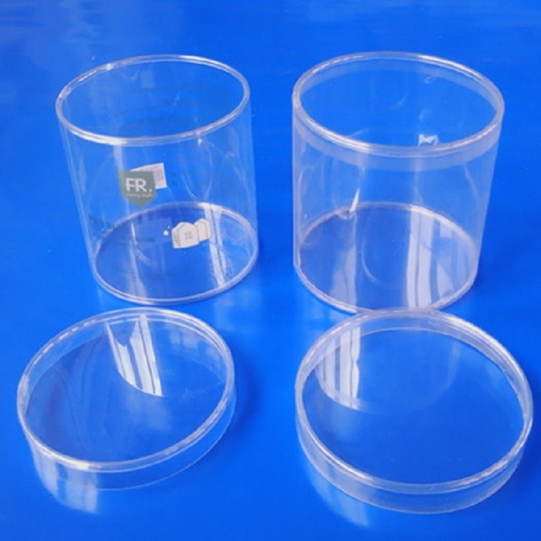 透明pvc圆筒食品卷边圆筒透明圆罐包装盒可印刷logo 供应烟台图片