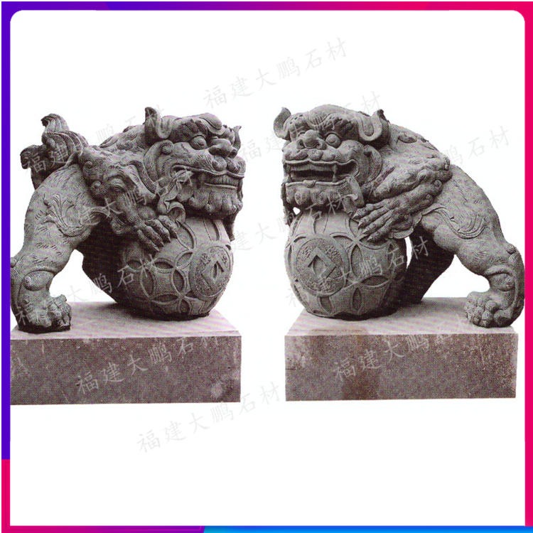 石雕京狮 北京狮 港币狮 南美狮 各种狮子雕刻 银行门口 大厦狮子摆放