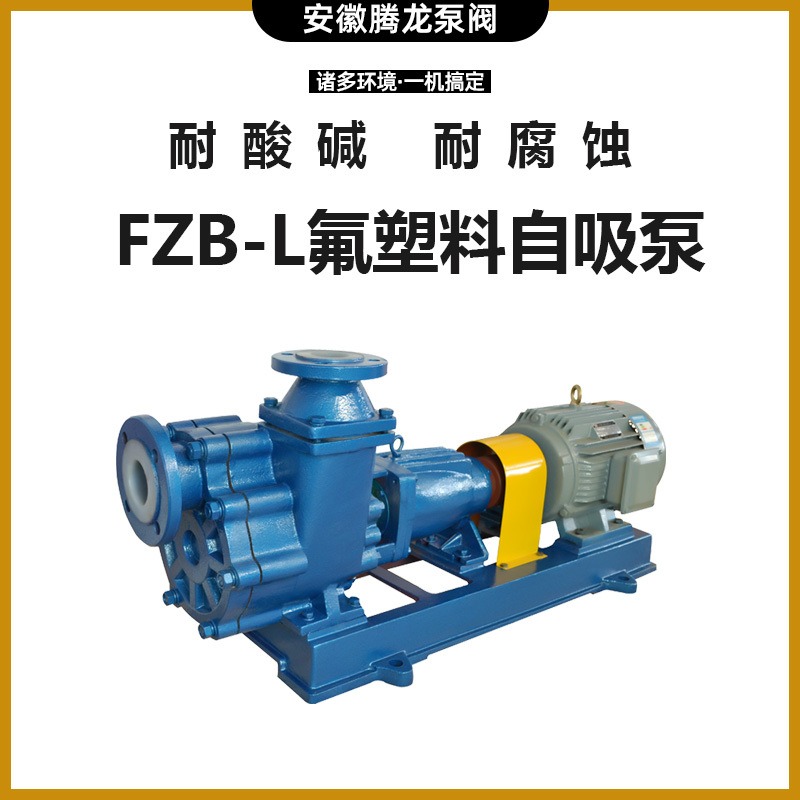 80FZB-30L氟塑料自吸泵 酸碱液输送泵 自吸式离心泵 腾龙泵阀
