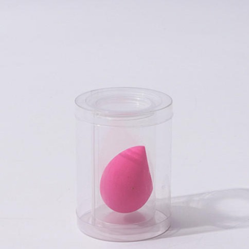 新款双层透明卷边圆筒 pvc/pet塑料圆筒化妆品包装圆筒 供应山东