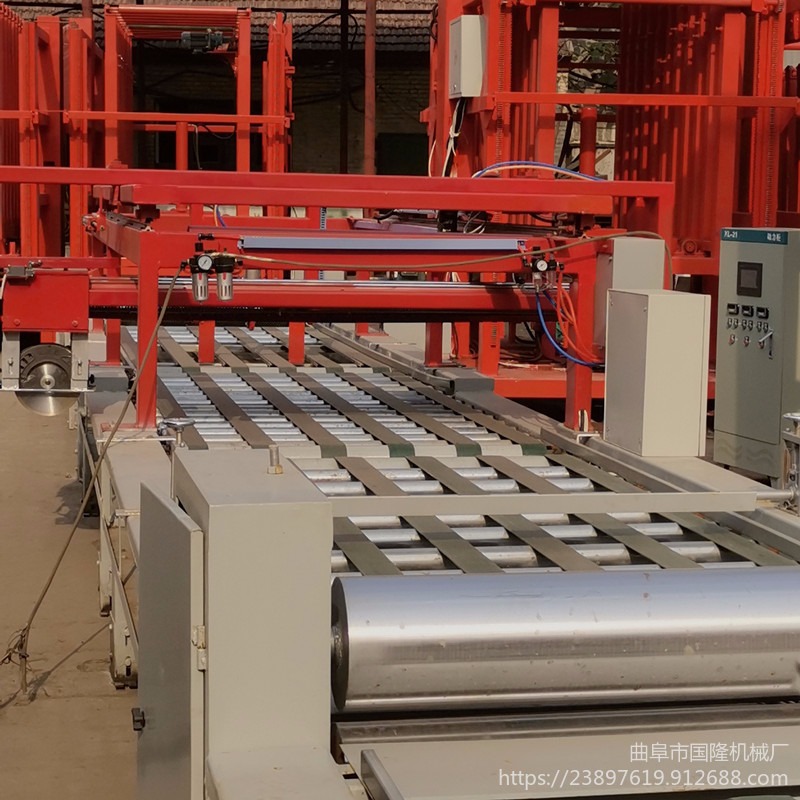 玻镁烟道板生产线 氧化镁防火板制板机 防火保温板设备 国隆机械