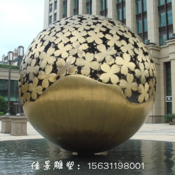 不锈钢球形雕塑景观镂空球雕塑
