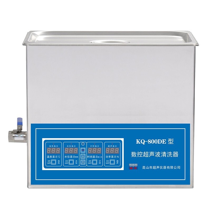 舒美KQ-800DE 超声波清洗器台式数控超声波清洗仪 30L有水位显加热盖排水图片