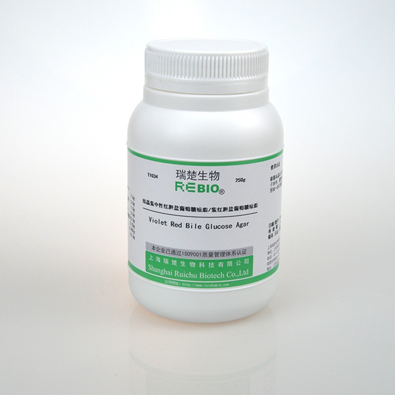 瑞楚生物REBIO 干粉培养基 结晶紫中性红胆盐葡萄糖琼脂 用于沙门氏菌志贺氏菌选择性分离 T1034 250g图片
