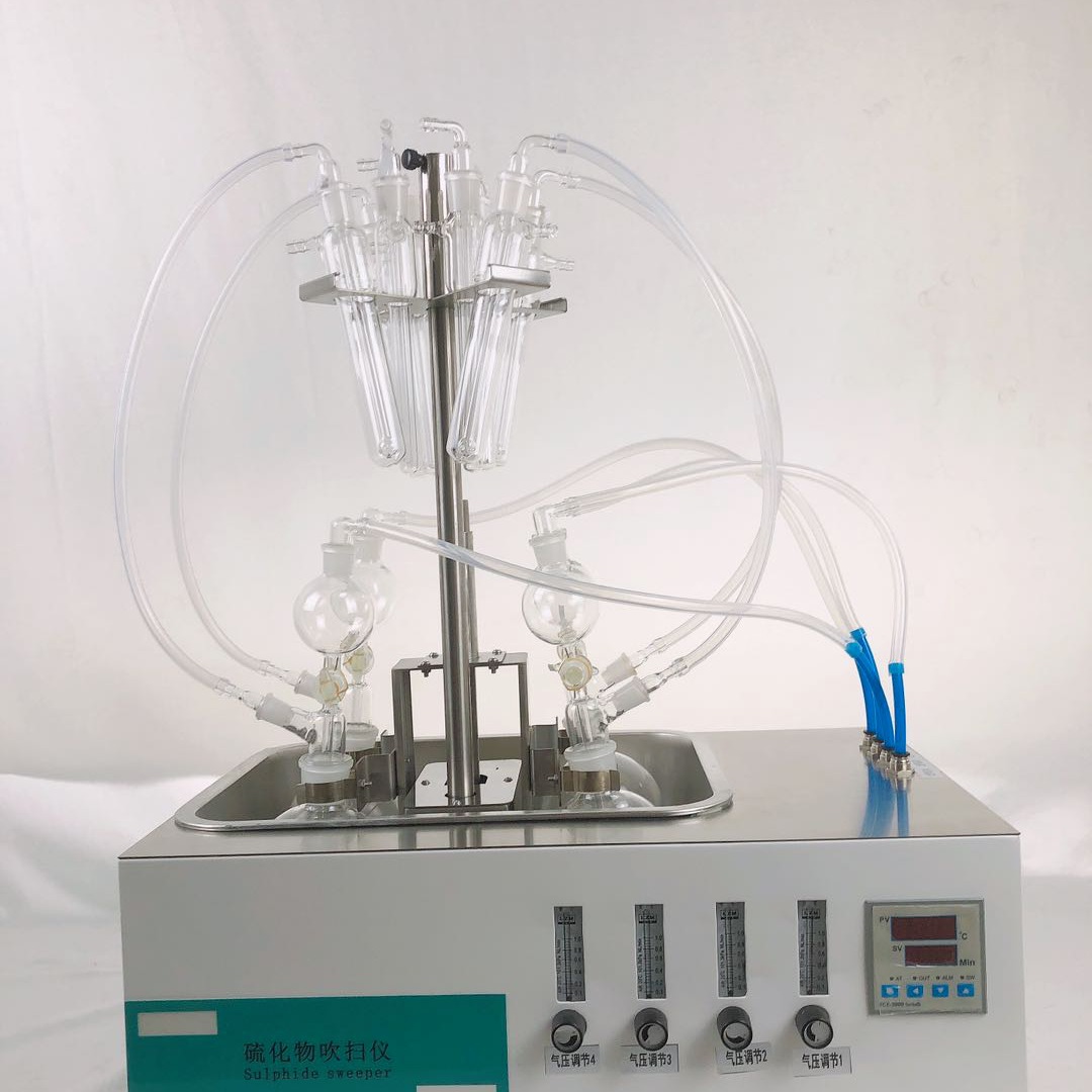 LB-66(4S)水质硫化物-酸化吹扫仪   采用恒温水浴加热方式加热均匀