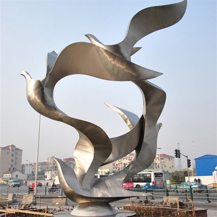 大型 不锈钢鸽子雕塑 镜面门头景观广场装饰摆件 永景雕塑