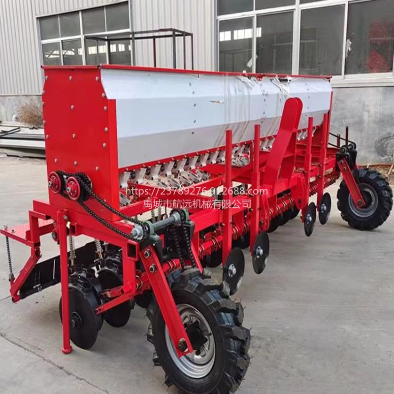 24行麦类播种机 拖拉机背负式的小麦青稞大麦荞麦施肥种植一体机