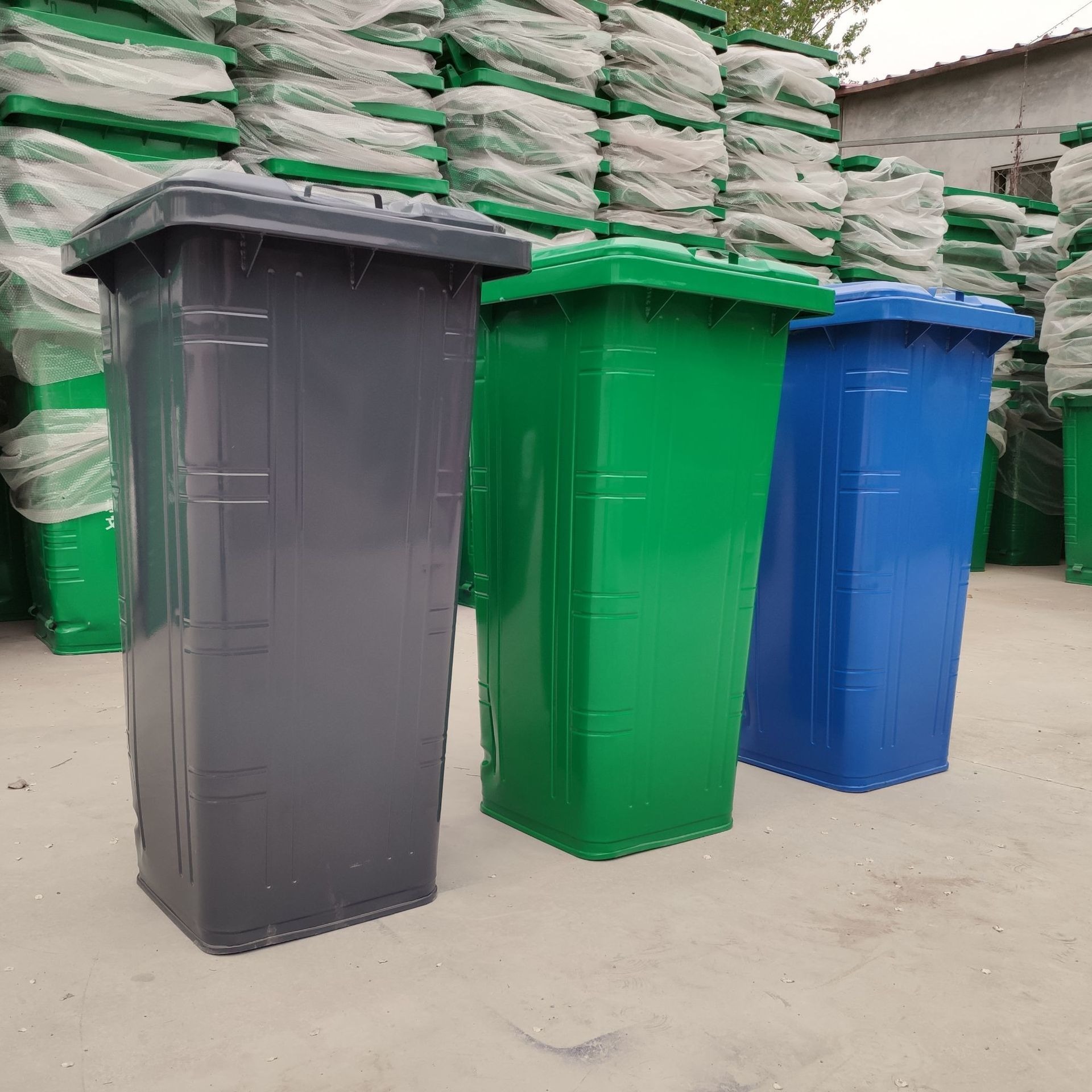 沈阳厂家生产 垃圾桶 240升铁质垃圾桶 户外环卫垃圾桶240l分类挂车桶