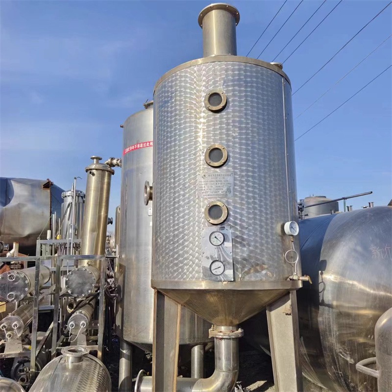 建功二手真空酒精回收浓缩器 生物发酵设备 单效外循环废水蒸发器 回收