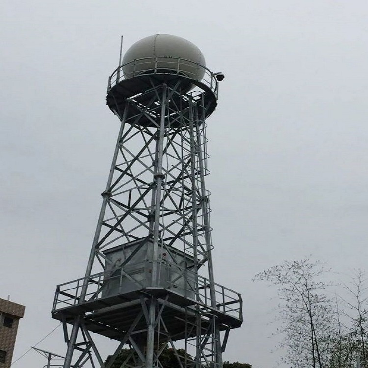 泰翔设计制作60米天气雷达发射塔 气象局雷达支撑铁架 气象雷达塔  质保50年图片