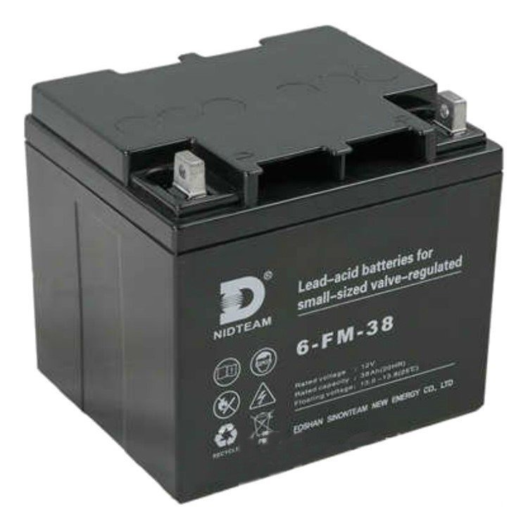 NIDTEAM蓄电池6-FM-38 12V38AH铅酸免维护储能电池