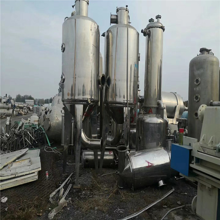 供应二手MVR盐水降膜蒸发器 三级多效蒸发器 大成 大量处理