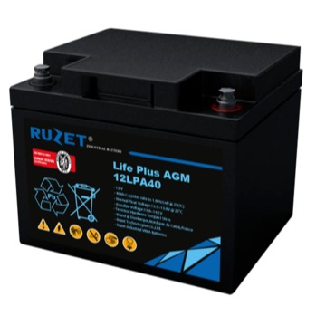 原装RUZET路盛蓄电池12LPA40消防EPS机柜12V40AH直流屏 照明系统