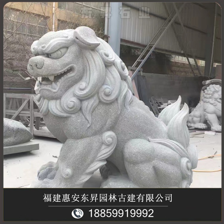 专业雕刻石雕狮子 可定制青石狮子 东昇石业供应各石材动物雕塑
