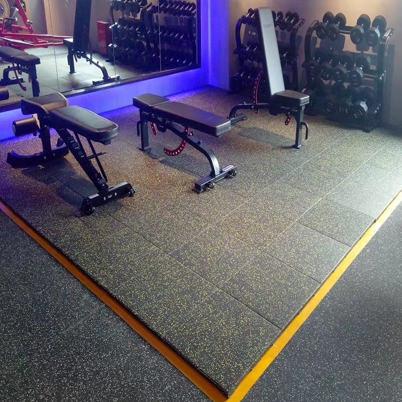 打洛健身房缓冲地垫 橡胶卷材 减震垫隔音 功能性运动地板 可批发定制图片