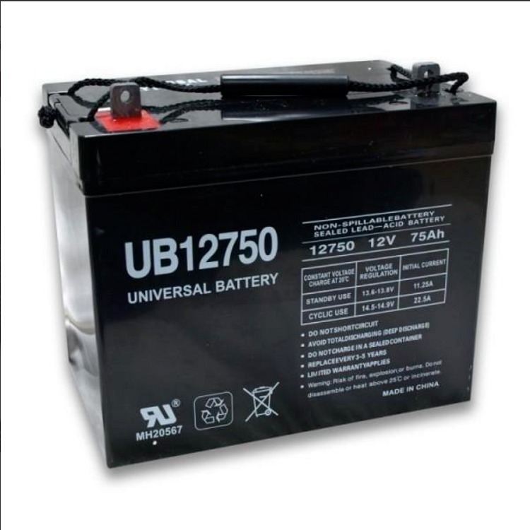 美国UNIVERSAL蓄电池UB12750 UB蓄电池12V75AH后备电源