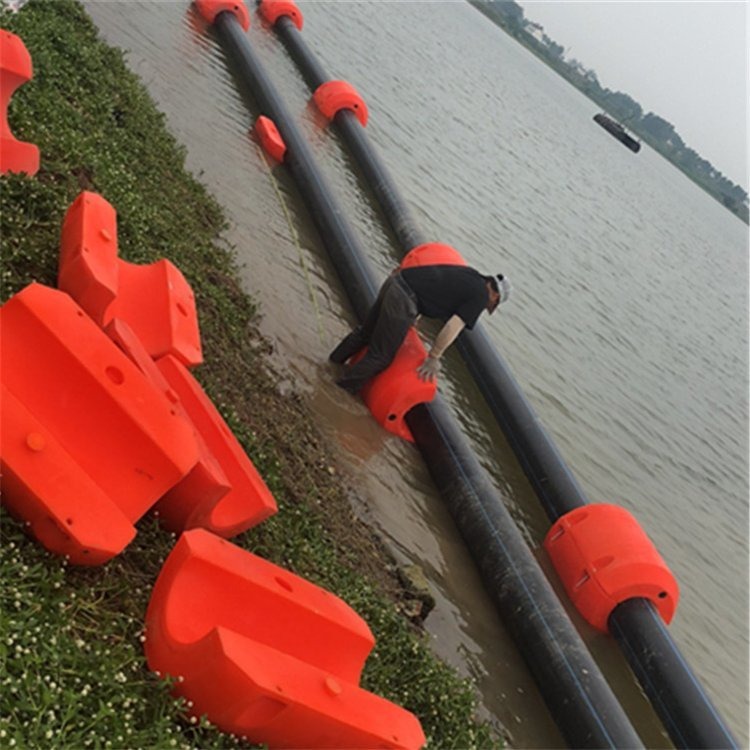 瑞通300*600汉川河道抽砂胶管浮体,不同型号水上清淤管道浮筒