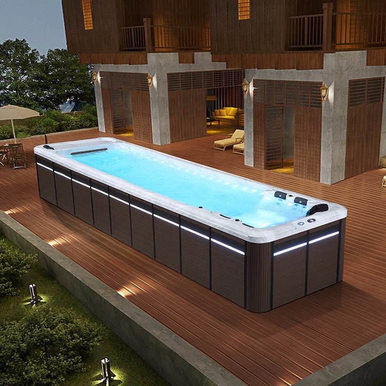 成人私家别墅游泳设备 庭院景观进口SPA恒温浴缸 按摩养生大型泳池浴缸 YG8623图片