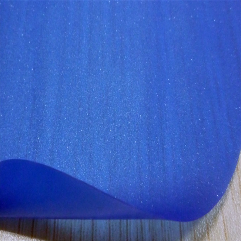 PVC防水膜 蓝色0.27mmPVC高弹珠光膜 雨衣膜雨衣布图片