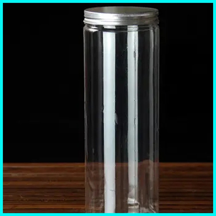 加工透明食品罐 博傲塑料 水晶太空泥密封罐 大口径塑料食品罐