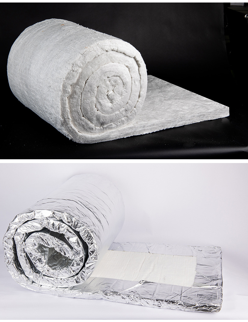 防火硅酸铝保温棉 铝箔硅酸铝针刺毯 管道用硅酸铝陶瓷纤维毯示例图13