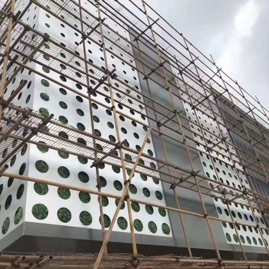 冲孔铝单板幕墙 装饰冲孔板  中孔包柱铝单板  造型冲孔板