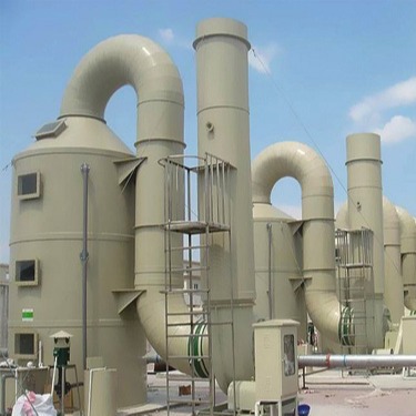 PP喷淋塔 酸雾喷淋净化废气前处理设备 水喷淋净化塔锅炉洗涤塔废气净化设备 乾聚环保1000-100000（m3/h）图片