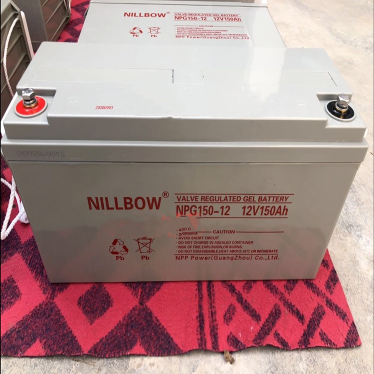 NILLBOW力宝蓄电池NP150-12厂家直销12V150AH太阳能胶体免维护电池