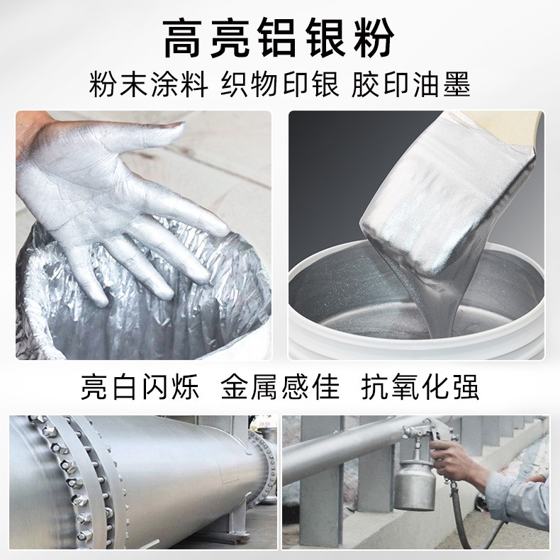 供应建材行业环保铝银粉 雨伞布箱包涂布用高品质铝银粉图片