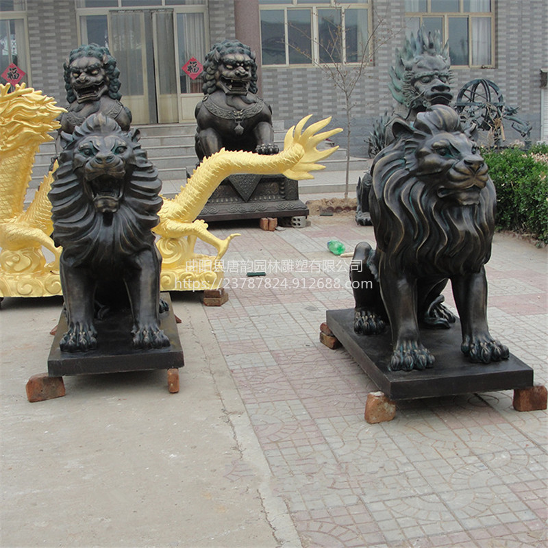 酒店门口铸铜故宫狮子雕塑定制厂家