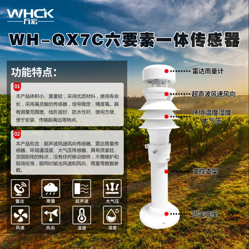 降雨量监测 雨量等级监测 强降雨警报 生产厂家 WHCK万宏测控图片