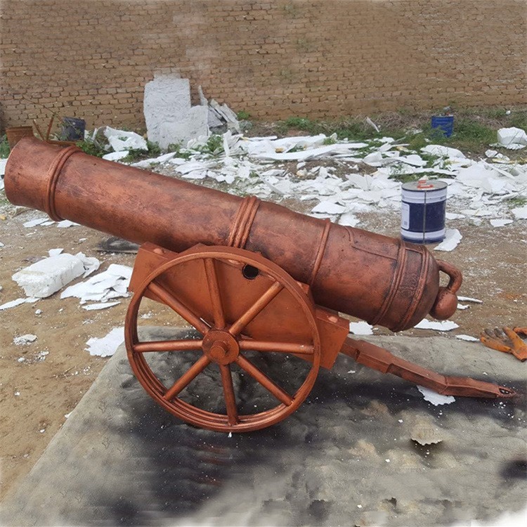 古代大炮雕塑加工厂，铸铜红衣大炮雕塑定制图片