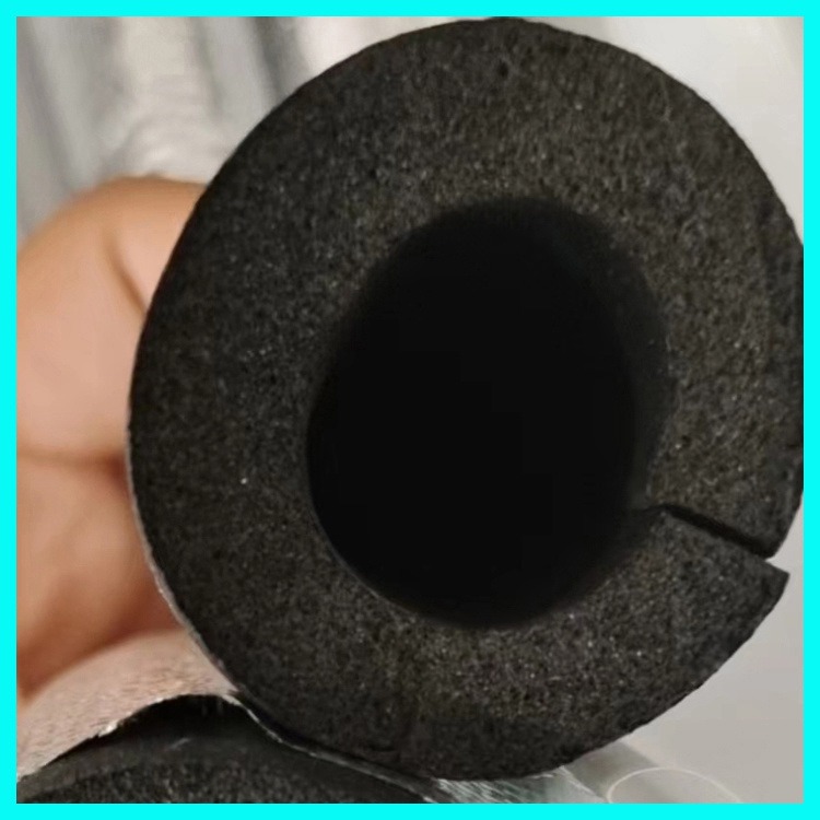 贴铝箔橡塑管壳 B1级B2级橡塑保温管 自粘橡塑管 关宁