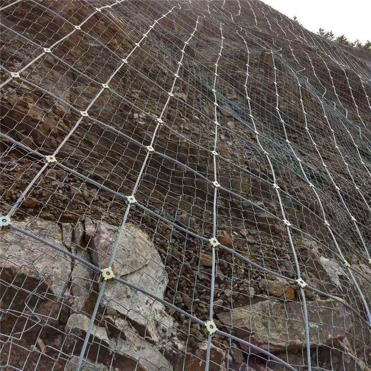 边坡厂家 钢丝绳网 绞索网 被动环形网 主动防护网