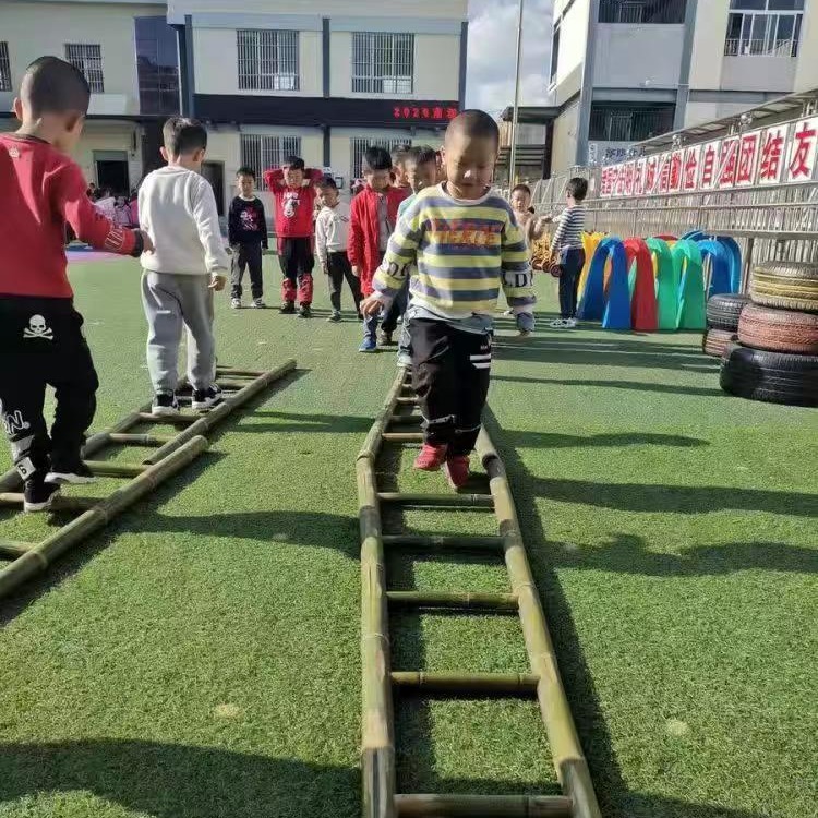 7米楼梯 幼儿园玩游戏用竹梯道具规格可定制