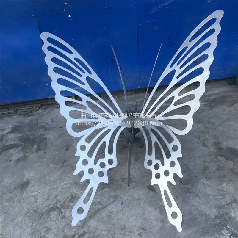 小区不锈钢发光蝴蝶雕塑生产厂家