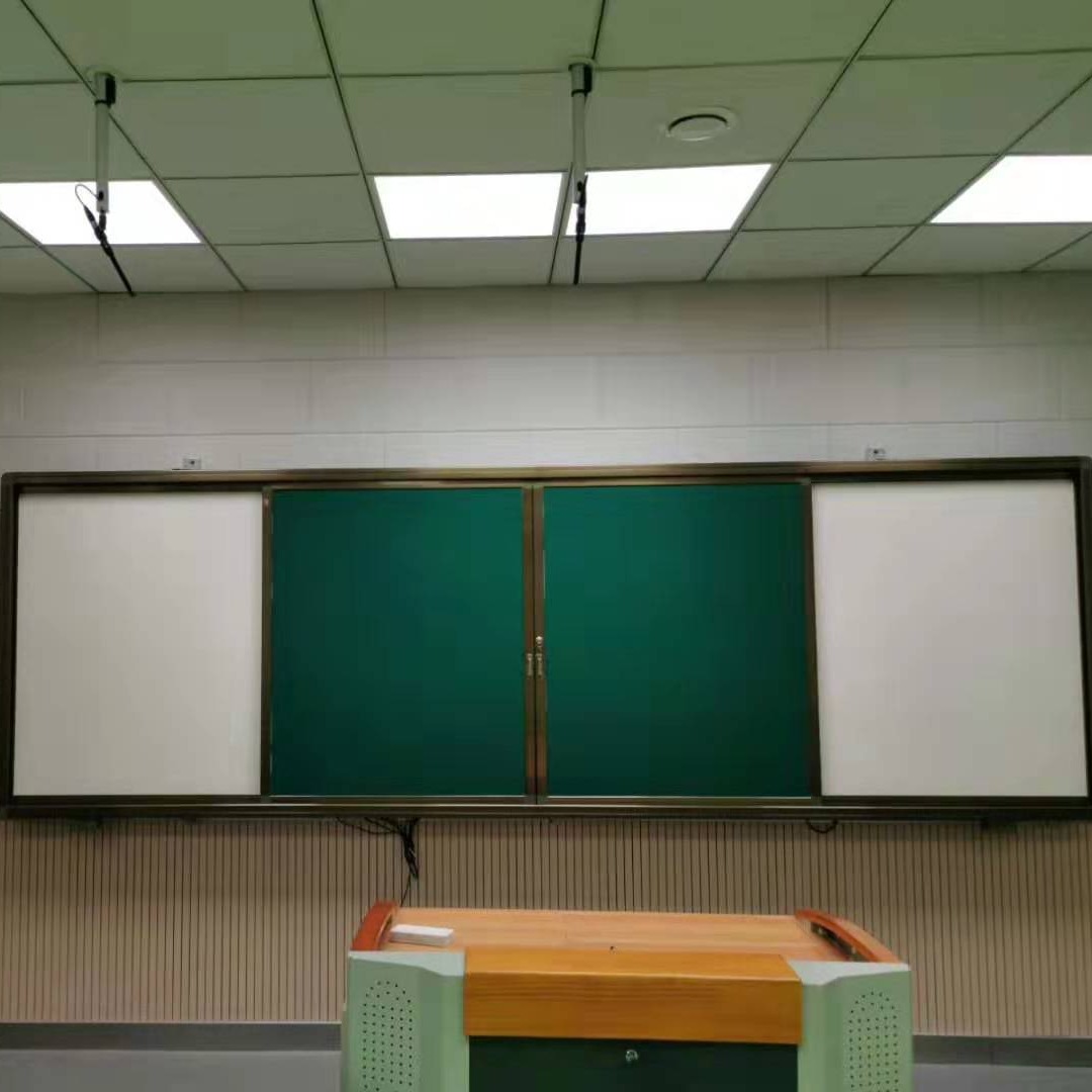 潮州推拉式教学黑板-移动一体机推拉黑板-推拉式磁性黑板加工定制-优雅乐图片