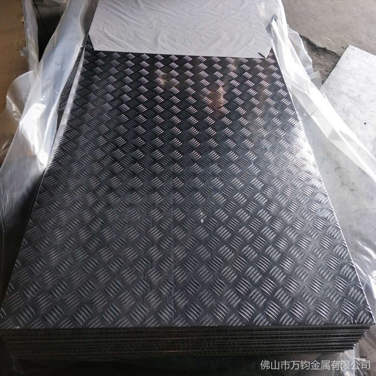 万钧金属批发3003花纹铝板 五条筋花纹铝板现货供应 质量保证