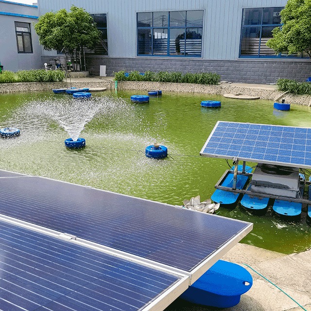 如克RUSN400-PQ型污水治理喷泉增氧机 太阳能水光伏曝气机图片
