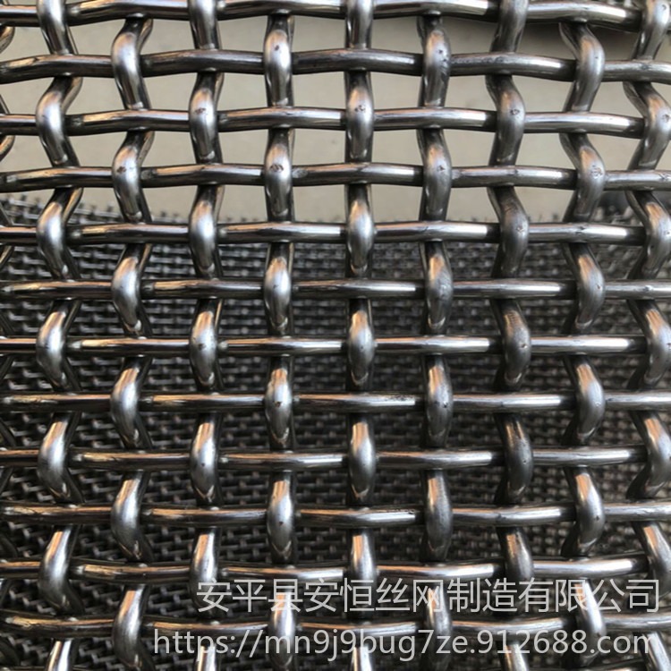低碳钢丝方孔网丝径1.5mm孔径6mm 黑钢轧花网 锰钢筛网 安恒图片