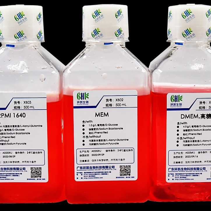 环凯微生物 DMEM/F12，含L-谷氨酰胺，含丙同酸钠，含HEPES，不含酚红 500mL XB04-02