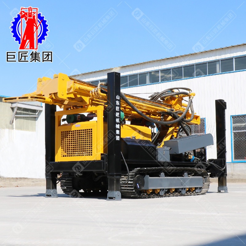 华夏巨匠 CJD-500履带式气动水井钻机  大型气动钻井机500米深 岩石气动钻机岩凿机械