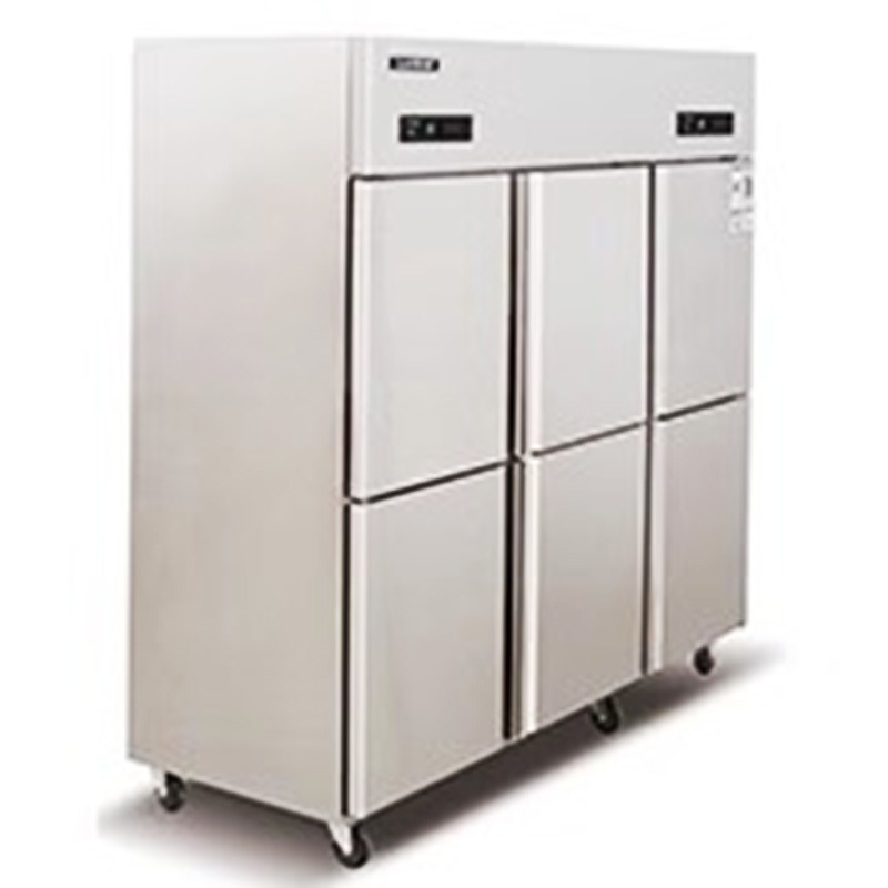 洛德六门双温冰箱 洛德冰箱QB1.6L6HLD 商用六门厨房冷柜 不锈钢直冷冷冻冷藏柜