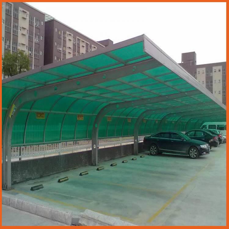 肇庆中空阳光板 10mm厚PC阳光板 社区停车棚阳光板