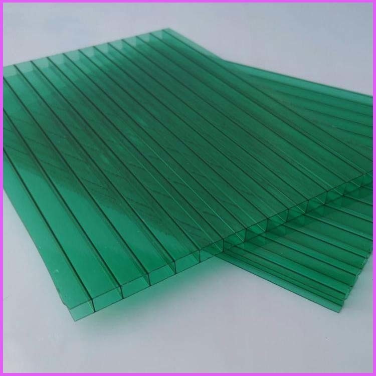 忻州绿色pc阳光板 双层空心阳光板 12mm卡布隆中空阳光板