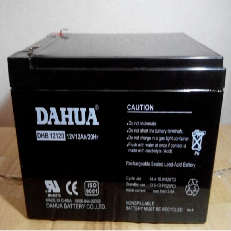 大华蓄电池DHB12120 DAHUA蓄电池12V12AH/20HR阀控式铅酸蓄电池图片