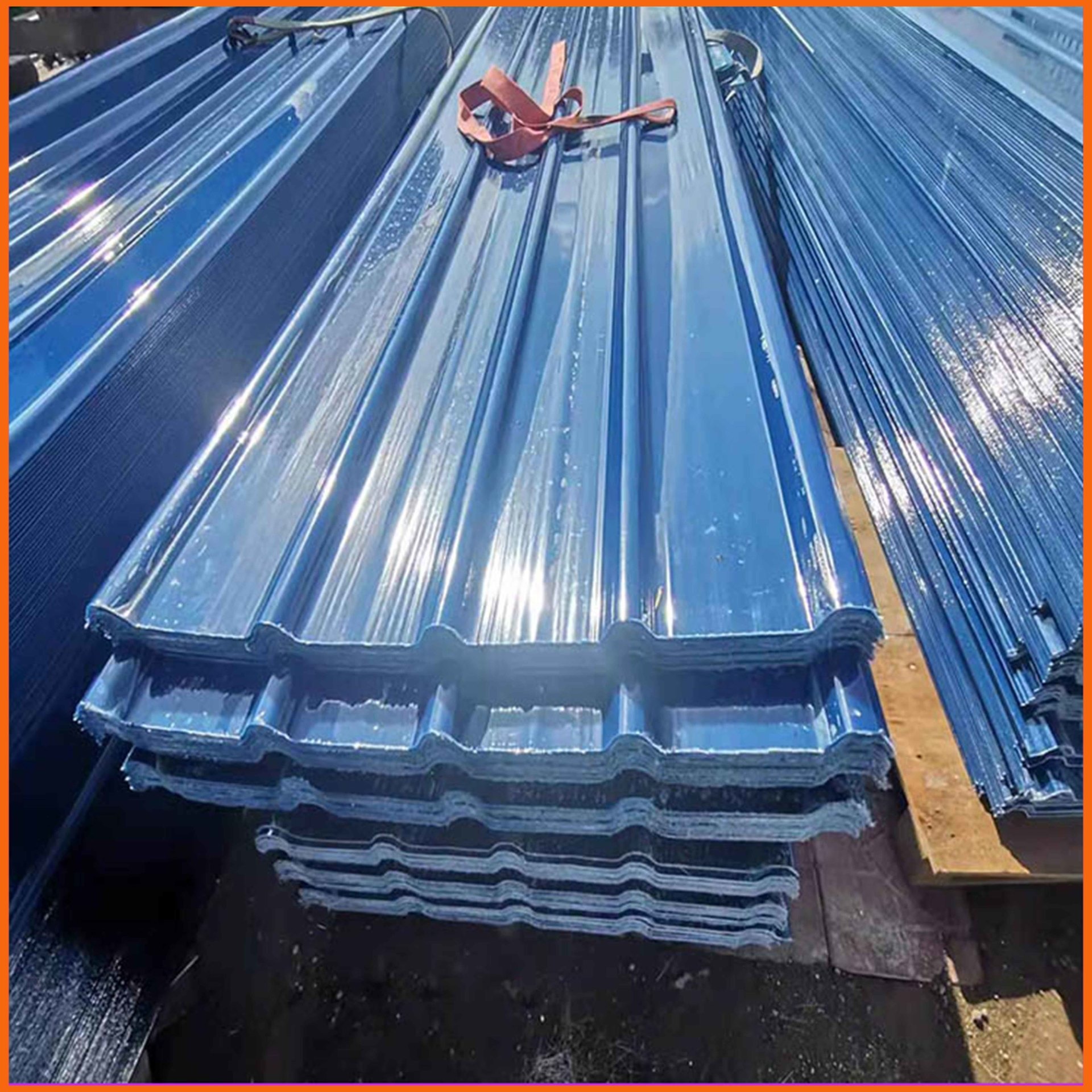 惠州防腐玻纤采光瓦 蓝色玻璃钢采光板 FRP防腐采光带厂家