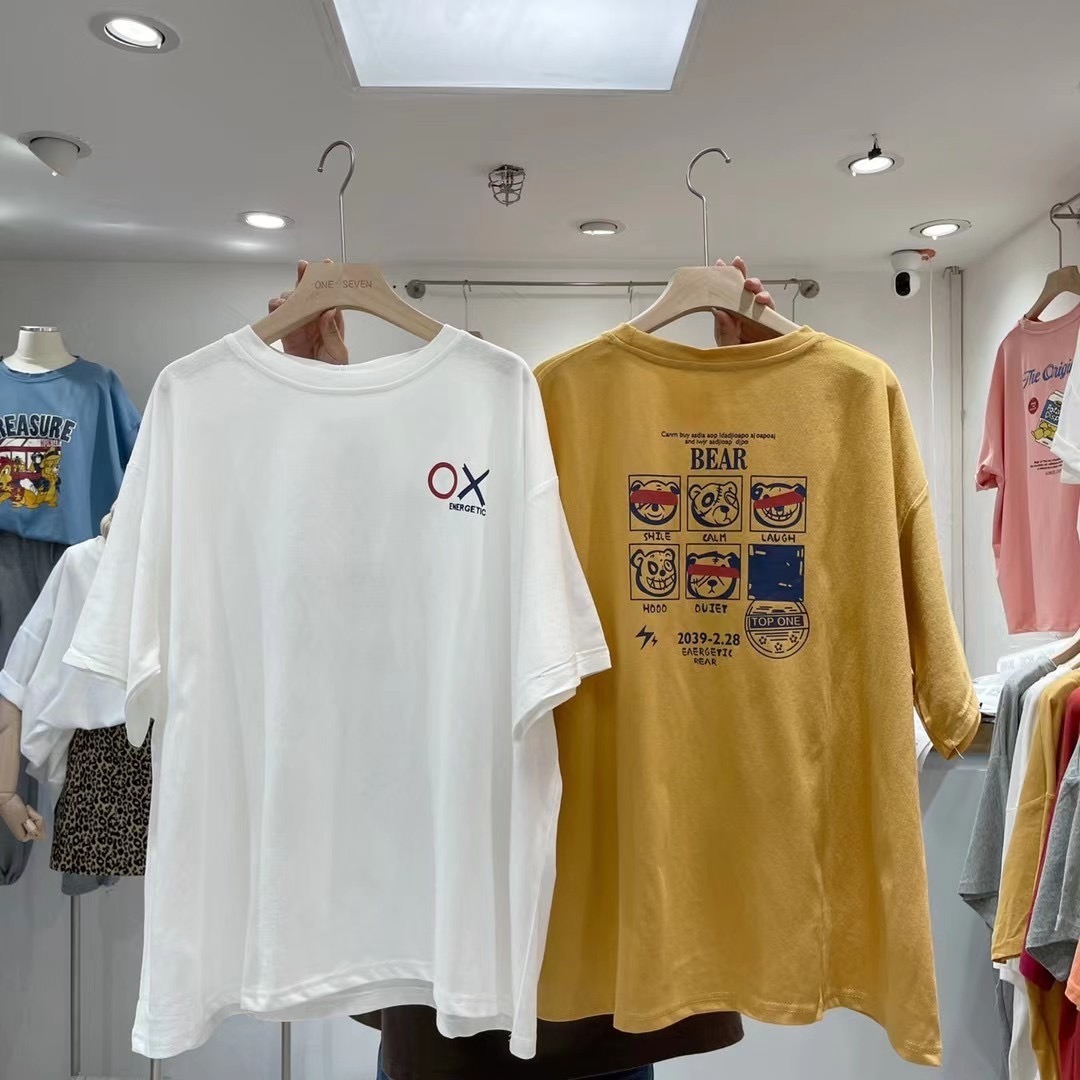 便宜T恤厂家韩版女装短袖夏季女装纯棉女式T恤批发图片